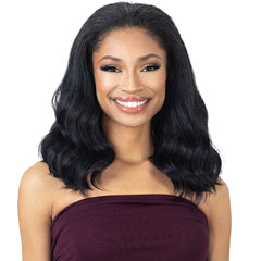 Freetress Equal Natural Me Synthetic Half Wig - DRAWSTRING FULLCAP - NATURAL PRESSED WAVES