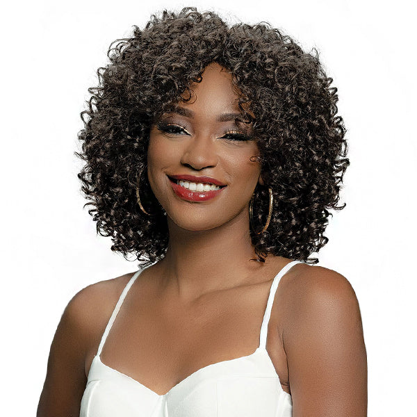Janet Collection Natural Curly Synthetic Hair Wig - NATURAL KELLEN
