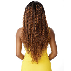Sensationnel Cloud 9 Synthetic 4x4 Lace Parting 100% Hand Braided Glueless HD Lace Wig - MERMAID BOX BRAID 30