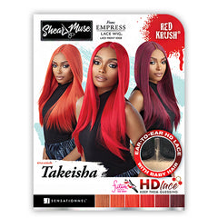 Sensationnel Shear Muse Red Krush Synthetic Hair Empress HD Lace Front Wig - TAKEISHA